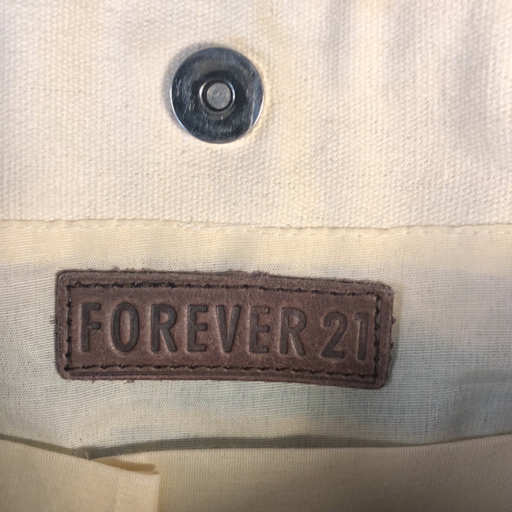 FOREVER 21 Navajo Blanket Leather Straps Turquoise and Red Tote Bag - Picture 5 of 9